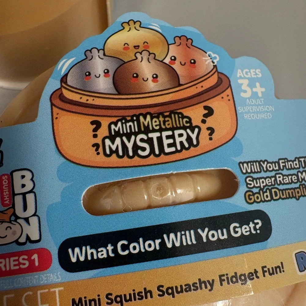 3 Mini Metallic Mystery Squishy Dumplings SET of 3